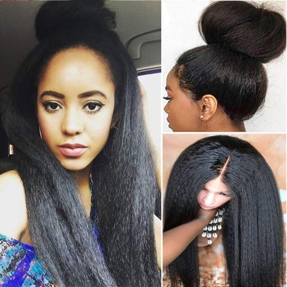 Uglam 13x4 HD Lace Front Kinky Straight Wig 200% Density