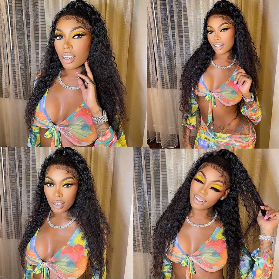 Uglam 13X4 HD Lace Front Water Wave Wig 200% Density