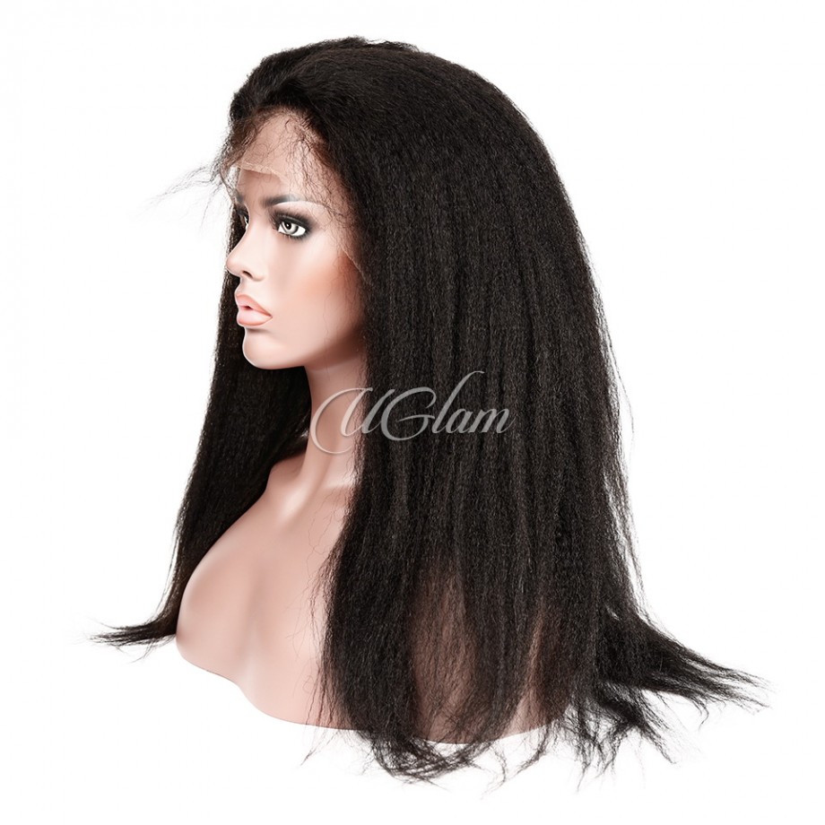 Uglam 13x6 HD Lace Front Kinky Straight Wig 200% Density