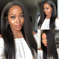 Uglam 13x6 HD Lace Front Kinky Straight Wig 200% Density