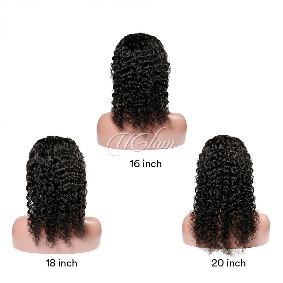 Uglam Non Remy Hair Lace Front Wigs Deep Wave 150% Density