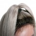 Uglam 1B/Grey Color 13x4 Lace Front Wig Straight
