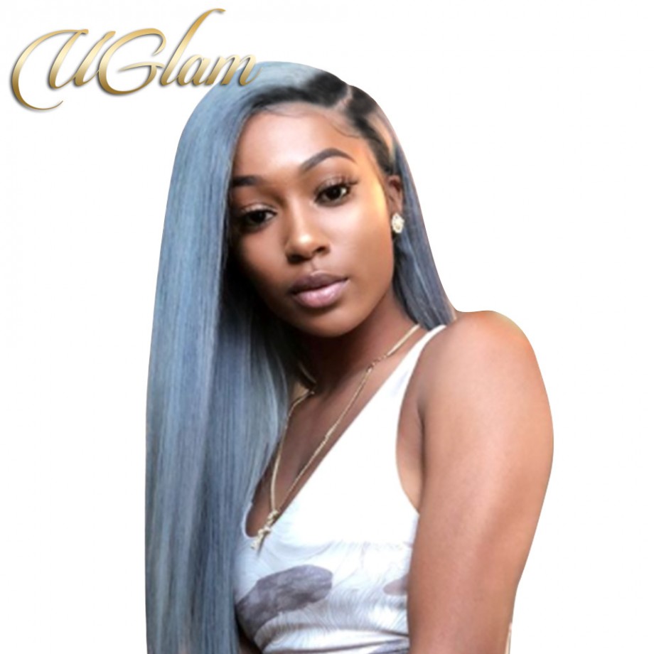 613 Wig Straight Grey Wig Machine Wig Ombre Wig Uglam