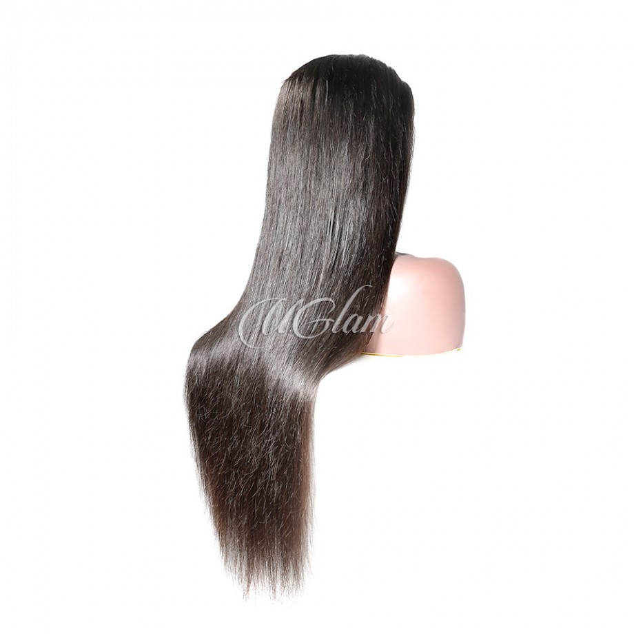 Virgin Human Hair Transparent 4x4 5x5 6x6 Lace Closure Straight Wig 