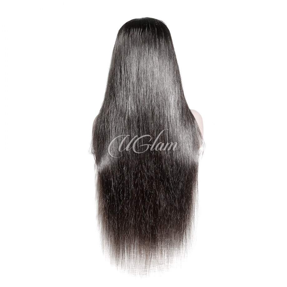 Uglam Transparent Lace Closure Wig Straight