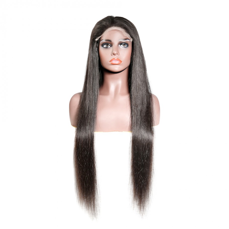 Uglam Transparent Lace Closure Wig Straight