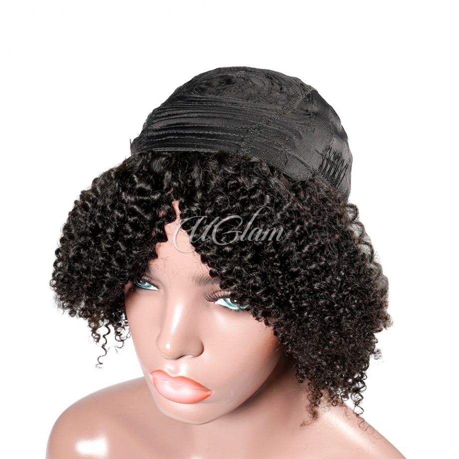 Uglam Machine Wigs Kinky Curly For Women