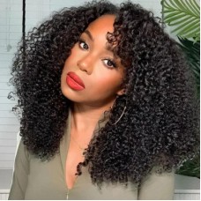 Uglam Machine Wigs Kinky Curly For Women