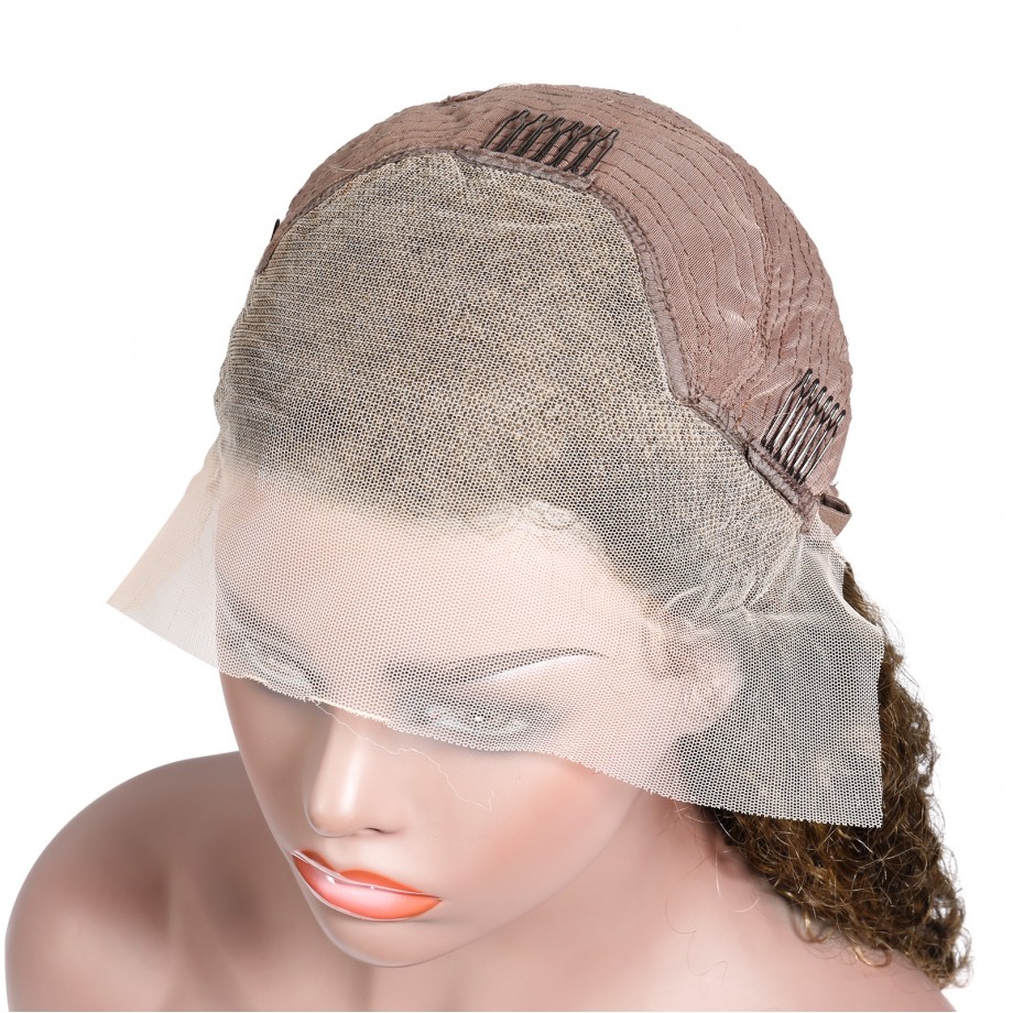 Uglam 13X4 Lace Front Piano Color Highlight #4/27 Water Wave Wig 