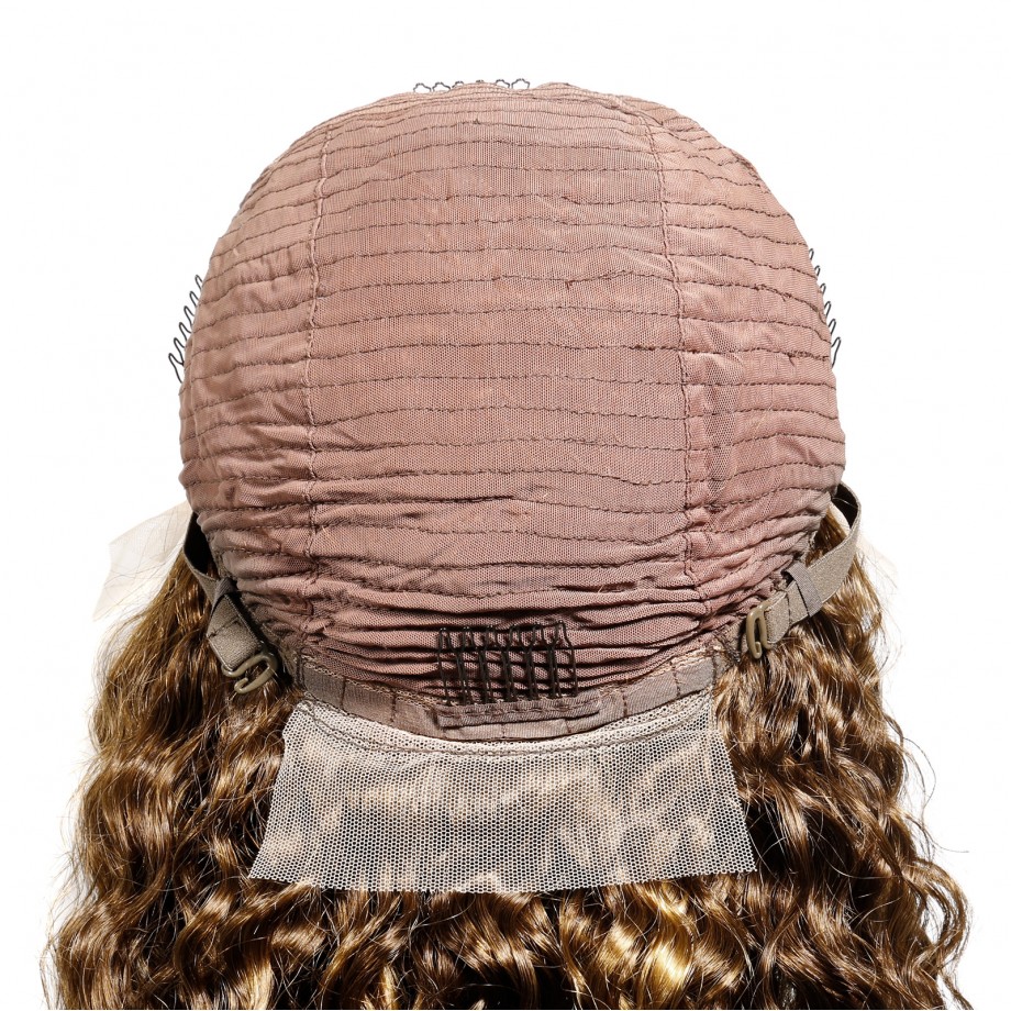 Uglam 13X4 Lace Front Piano Color Highlight #4/27 Water Wave Wig 