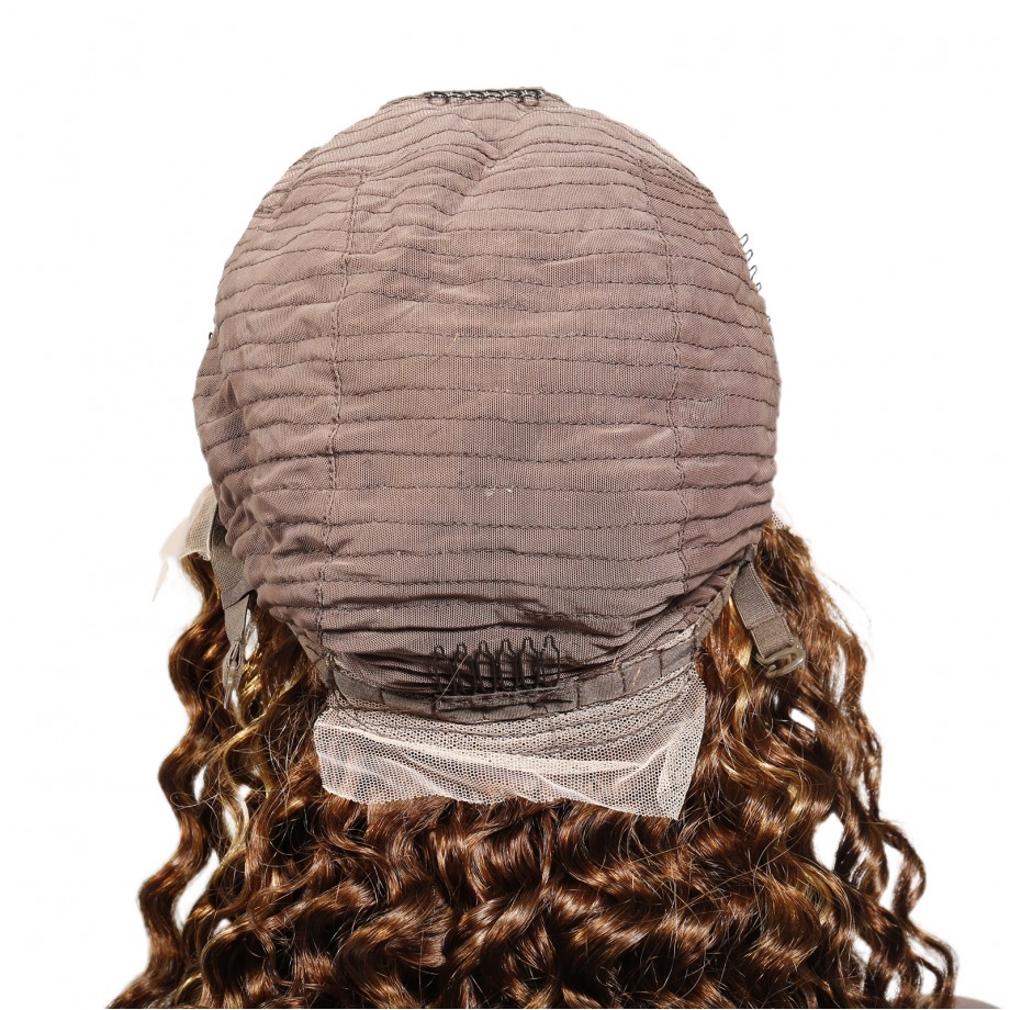 13X4 Lace Front Bob Wig Highlight #4/27 Deep Wave