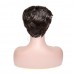 Uglam Pixie Cut Wavy Human Hair Machine Made Wig