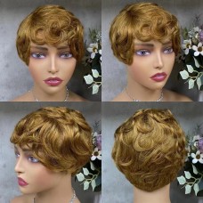 Uglam Pixie Cut Human Hair Machine Made Wig #30 Color