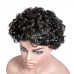 Uglam Pixie Cut Human Hair Machine Made Wig Afro Kinky Curl
