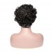 Uglam Pixie Cut Human Hair Machine Made Wig Afro Kinky Curl