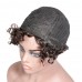 Uglam Pixie Cut Human Hair Machine Made Wig Jerry Curl