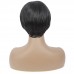 Uglam Pixie Cut Straight Human Hair Machine Made Wig