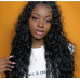 Virgin 4X4 Medium Lace Closure Deep Wave Human Hair Wig 180% Density