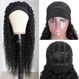 Uglam Headband Wigs Deep Wave No PrePlucked Hairline