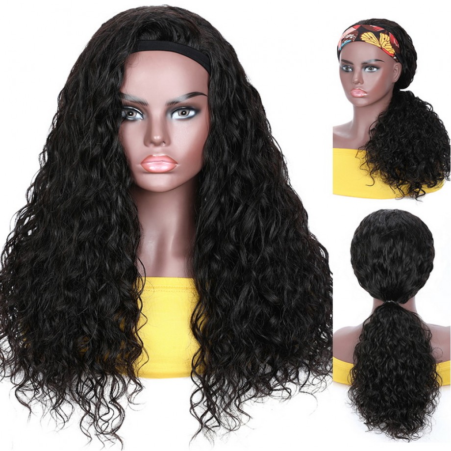 Uglam Headband Wigs Nature Wave No PrePlucked Hairline