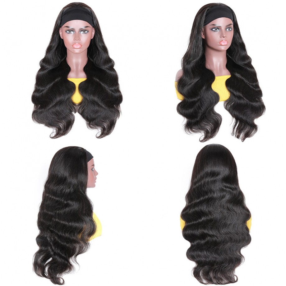 Uglam Headband Wigs Body Wave No PrePlucked Hairline