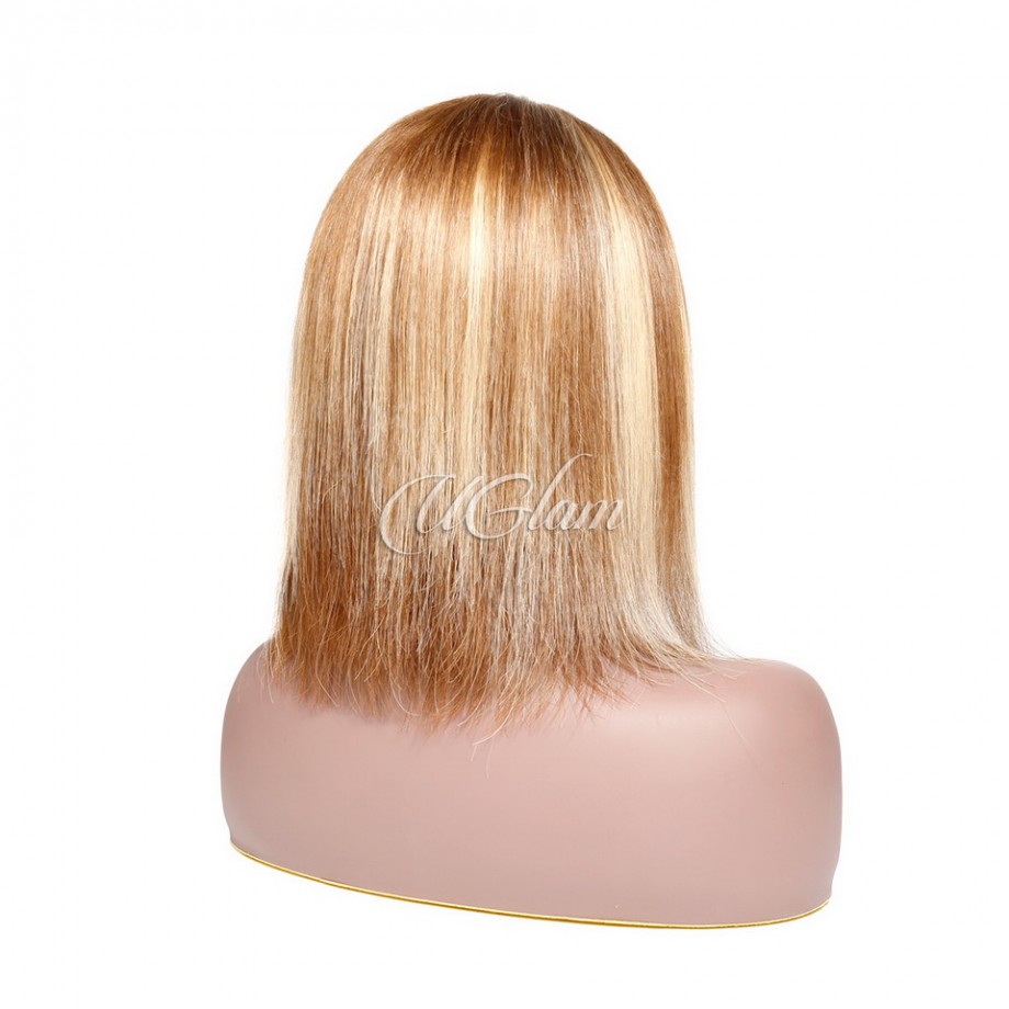 Uglam Highlight Bob 13x4 Closure Lace Wigs Straight Hair