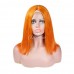 Uglam T Part Lace Orange Ginger Color Straight Bob Wig