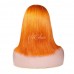 Uglam T Part Lace Orange Ginger Color Straight Bob Wig