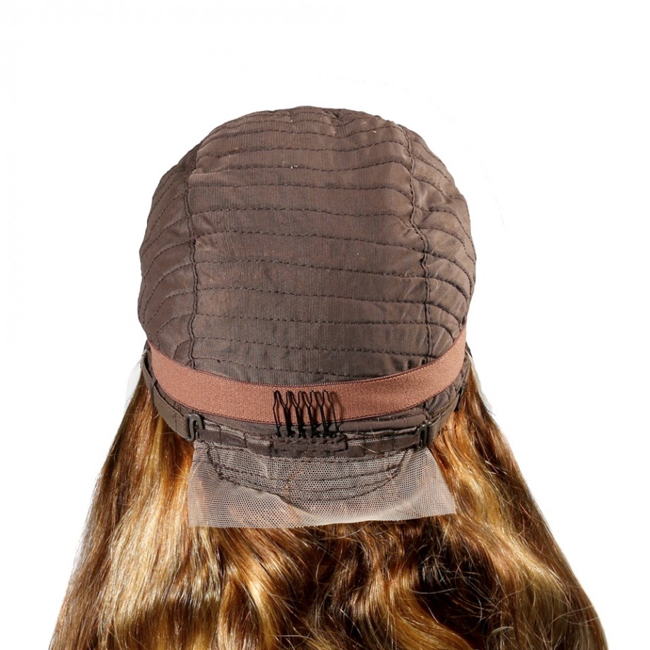 Virgin 13X4 Lace Front Piano Highlight #4/27 Color Body Wave Human Hair Wig