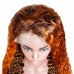 Uglam Ginger Highlight 4/350 13X4 Transparent Lace Front  Water Wave Wig Human hair