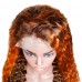 Highlight Ombre Lace Front Wig Human Hair Ginger Brown Mix  13x4  Lace Frontal Wigs 