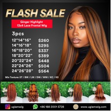 Flash Sale Ginger Highlight #4/350 Brown 13x4 Lace Frontal Wig Human hair Wig Deals