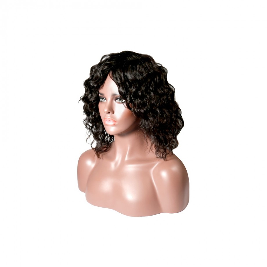 Uglam Cheap Bob Machine Made Wigs Natural Wave-No Lace No Baby Hair