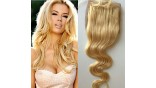 Uglam 4X4/5X5/6X6 Swiss Lace Closure Blonde #613 Color Body Wave