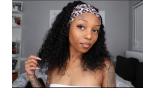 Uglam Headband Wigs Deep Wave No PrePlucked Hairline