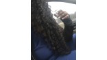 Virgin 4X4 Medium Lace Closure Deep Wave Human Hair Wig 180% Density