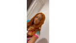Uglam 13X4 Lace Front Orange Ginger Color Body Wave Wig