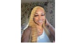 Human Hair 13x4 Transparent Lace Front  #27 Blonde Color Straight Wigs