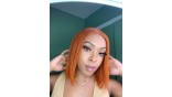 Uglam T Part Lace Orange Ginger Color Straight Bob Wig
