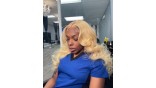 Uglam Bundles With 4x4 Lace Closure Blonde #613 Color Body Wave