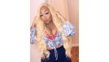 Virgin Human Hair Bundles With 5x5 Lace Closure Honey Blonde #613 Color Body Wave