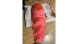 Uglam Color Pink Transparent 13x4  Lace Frontal Wig Body Wave 