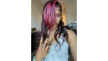 Uglam 13X4 Lace Front Wig Purple Highlight Body Wave