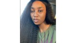 U Part Kinky Straight Human Hair Wig