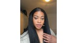 U Part Kinky Straight Human Hair Wig