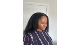 U Part Kinky Straight Human Hair Wig
