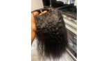 U Part Kinky Straight Human Hair Wig