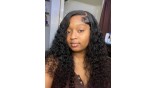 Uglam Transparent Lace Front Water Wave Wig 200% Density