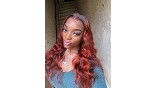 Uglam Ginger Highlight 4/350 13X4 Transparent Lace Front  Body Wave Wig Human hair