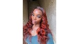 Highlight Ombre Lace Front Wig Human Hair Ginger Brown Mix  13x4  Lace Frontal Wigs 